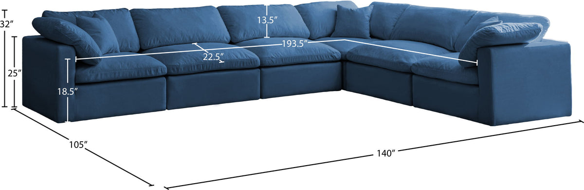 Plush - 6 Piece Modular Sectional