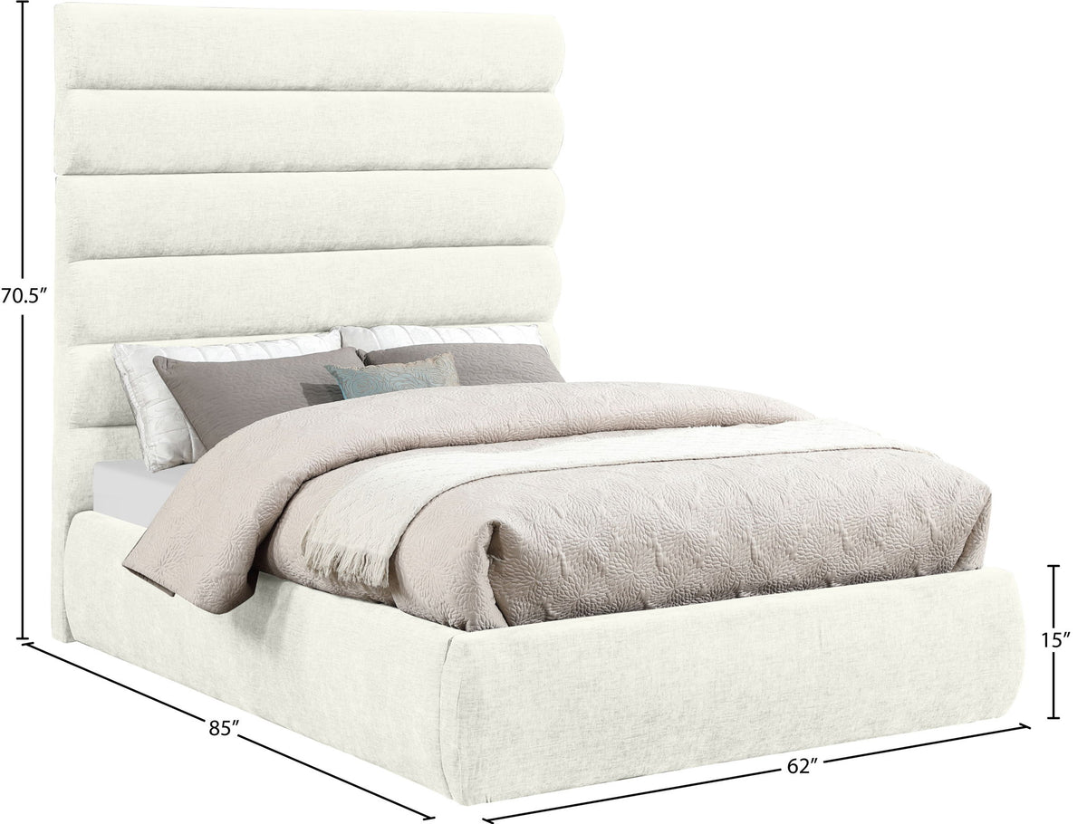 Adam - Chenille Fabric Bed With 70.5" Headboard