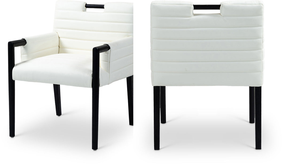 Aimee - Dining Arm Chair - Black Legs