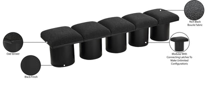 Pavilion - 5 Piece Modular Bench With Black Base
