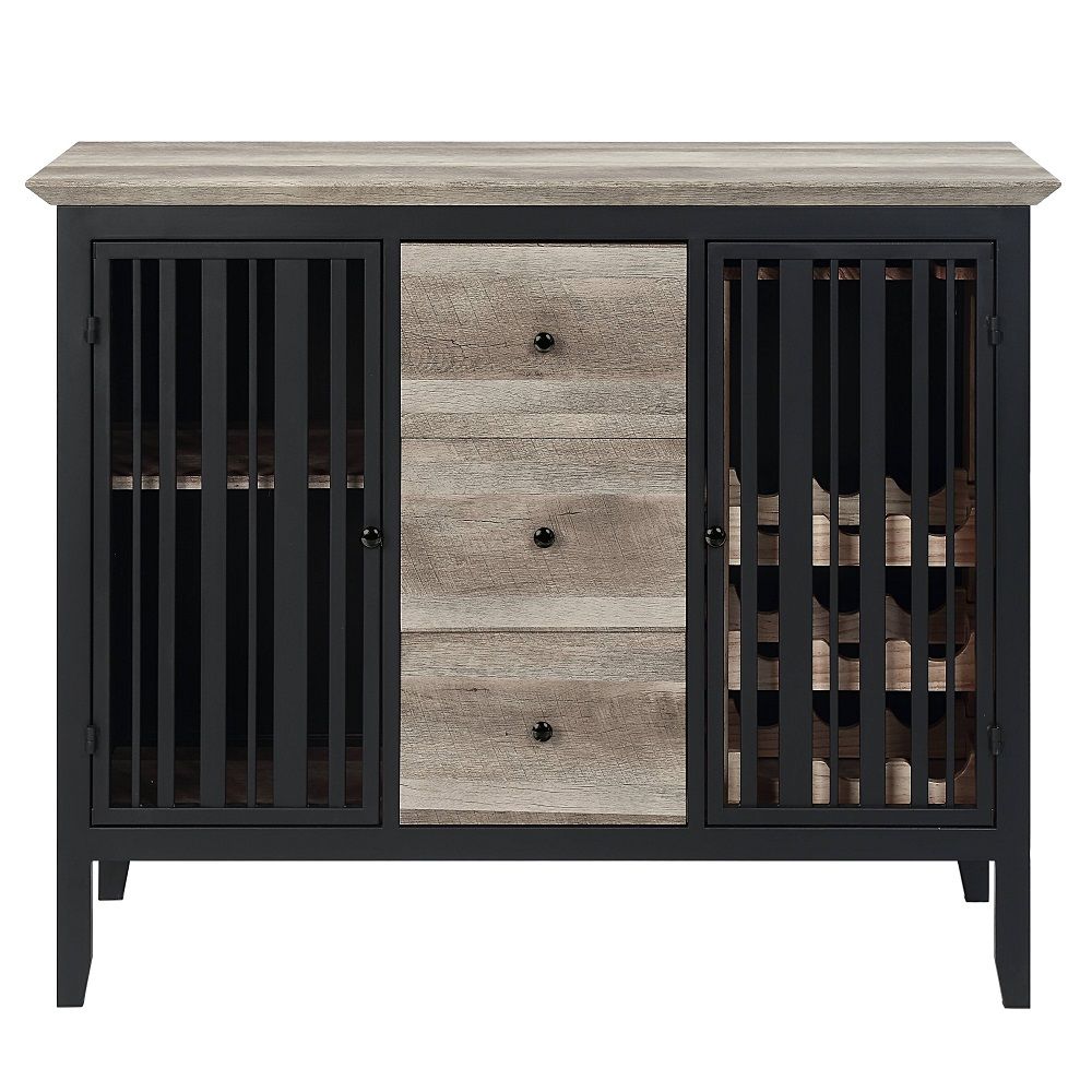 Zudora - Server - Antique Oak & Sandy Black