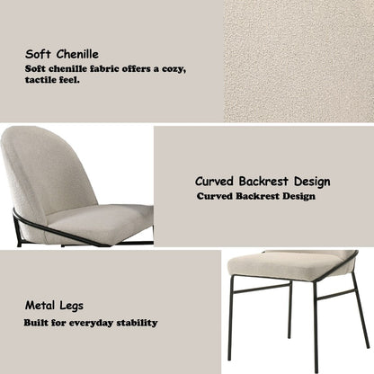 Lark - Side Chair (Set of 2) - White / Black