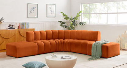 Arc - Velvet 6 Piece Corner Modular Sofa