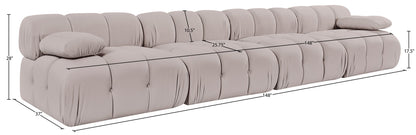 Orin - Velvet 4 Piece Modular Sofa