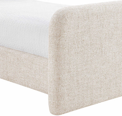 Fira - Linen Textured Fabric Upholstered Bed