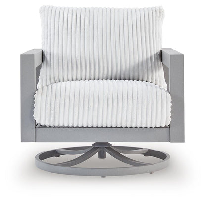 Hurley Park - 4 Pc. - Outdoor Sofa, 2 Lounge Chairs And Coffee Table - Gray