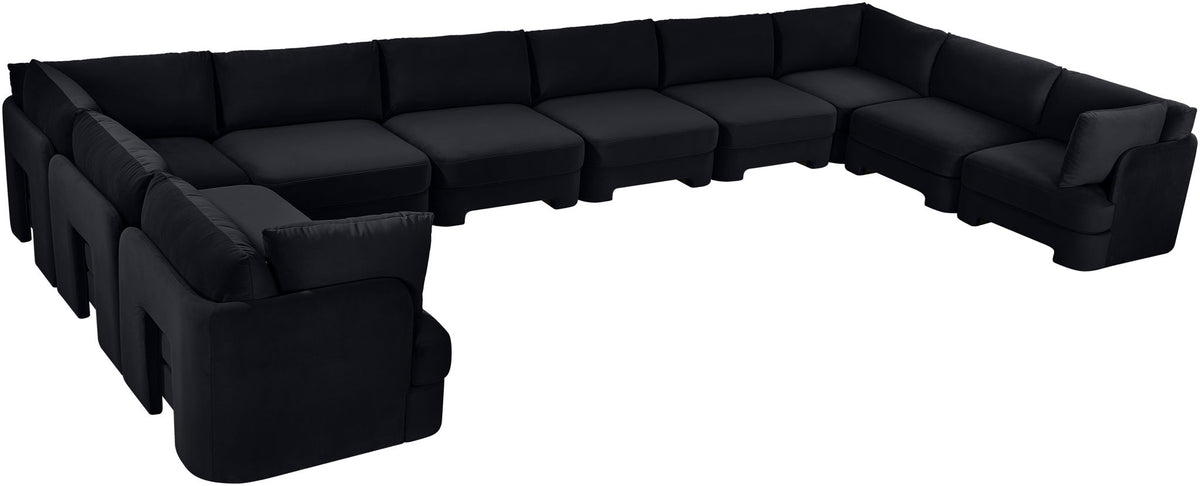Hammond - Velvet Performance Fabric Upholstered 10 Piece Sectional