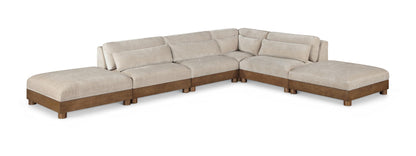 Turin - Chenille Fabric Upholstered Modular Sectional - Taupe