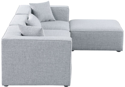 Cube - Linen 4 Piece Modular Sectional With Chaise