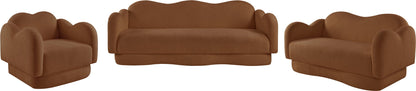 Bloom - Teddy Fabric Chair - Saddle