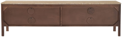 Varenna - 69" Genuine Marble And Acacia Wood Media Console