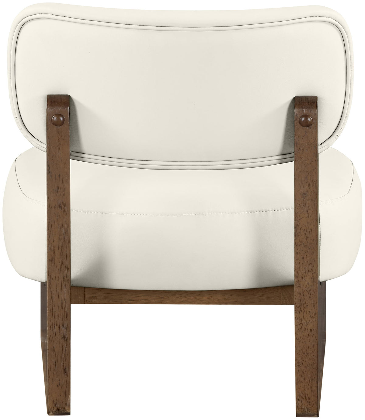 Vetra - Vegan Leather Upholstered Accent Chair With Brown Base