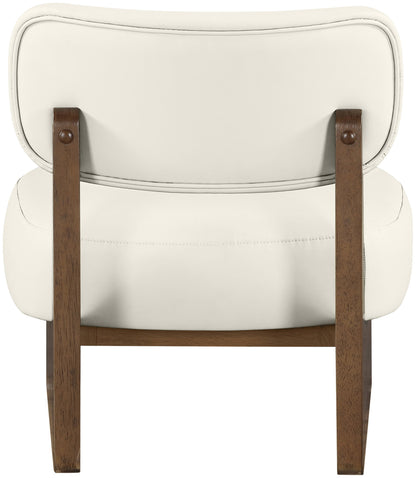 Vetra - Vegan Leather Upholstered Accent Chair With Brown Base