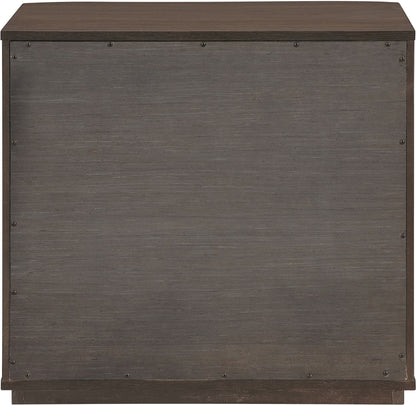 Morino - Oak Veneer And Solid Wood Nightstand - Brown