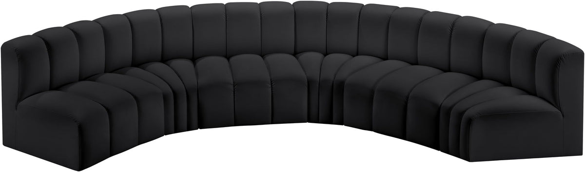 Arc - Faux Leather 6 Piece U-Shaped Modular Sofa