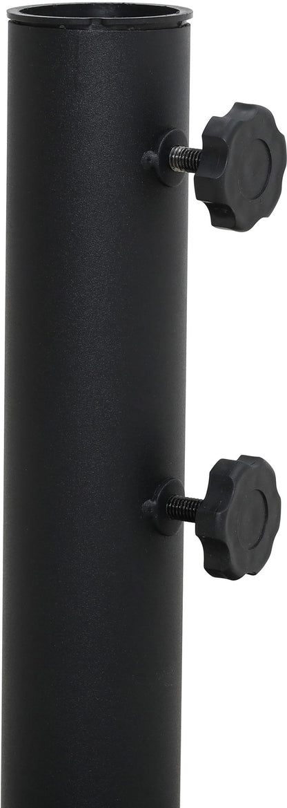 Fiji - Aluminum Patio Umbrella With Round Black And White Base