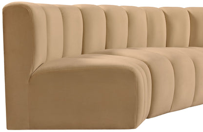 Arc - Velvet 4 Piece Curved Modular Sofa