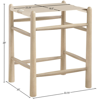 Santos - Backless Counter Stool With Stained Natural Base
