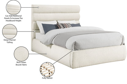 Adam - Boucle Fabric Bed With 52" Headboard