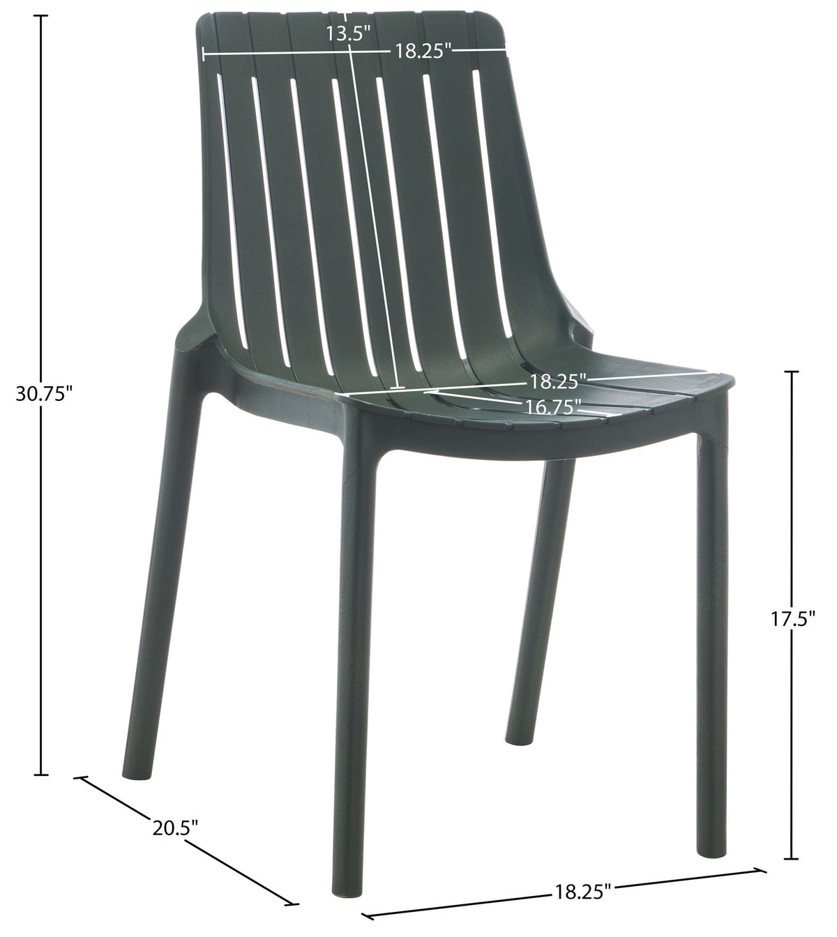 Marilla - Polypropylene Outdoor Patio Dining Chair (Set of 4)