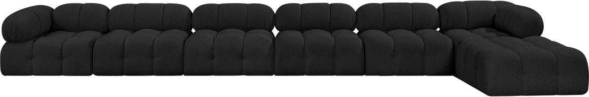 Ames - 7 Piece Boucle Fabric Modular L-Shaped Sectional
