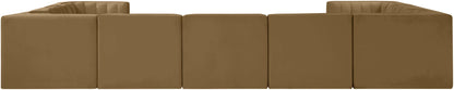 Rummi - Velvet Performance Fabric Upholstered 9 Piece Modular Sectional