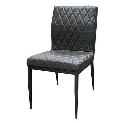 Cargo - Chair - Gray Synthetic Leather & Gunmetal