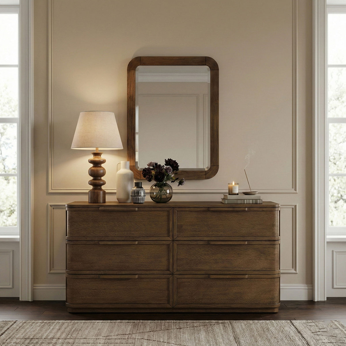 Tiberio - Solid Wood Mirror