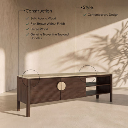 Varenna - 57.25" Acacia Wood Media Console