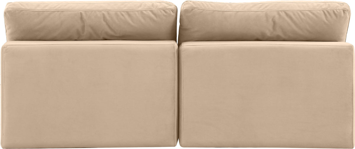 Comfy - Velvet Modular Armless Sofa 2 Seats