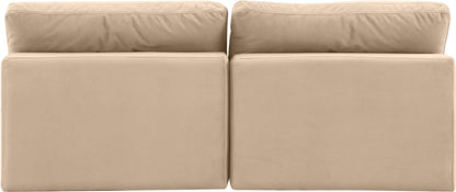 Comfy - Velvet Modular Armless Sofa 2 Seats