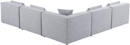 Cube - Linen 5 Piece Modular Corner Armless Sectional