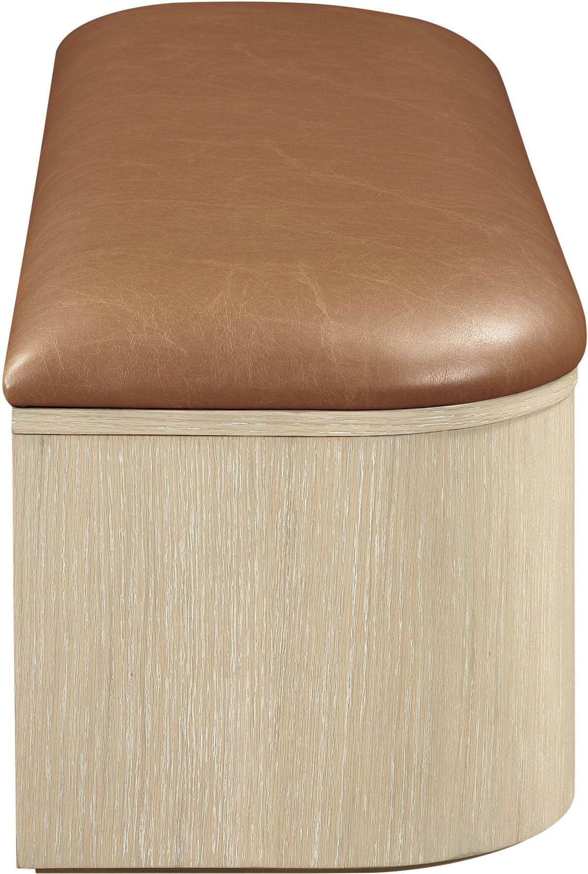 Velden - Upholstered Storage Bench With Stained Natural Base