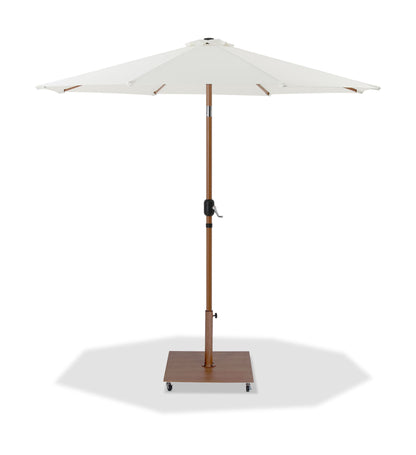 Fiji - Aluminum Patio Umbrella With Square Teak Base