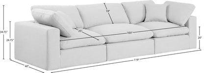 Comfy - Linen Modular Sofa 3 Seats