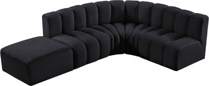 Arc - Velvet 5 Piece Corner Modular Sofa