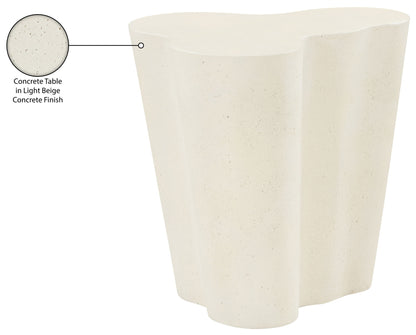 Monza - Concrete And Fiberglass Indoor / Outdoor End Table - Cream