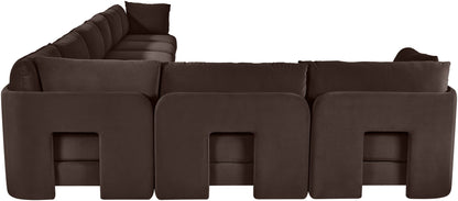 Hammond - Velvet Performance Fabric Upholstered 8 Piece L-Shaped Sectional