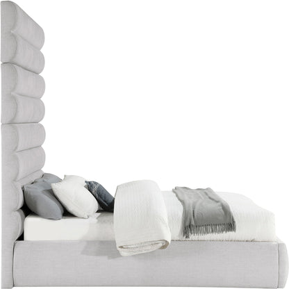 Adam - Linen Fabric Bed With 89" Headboard
