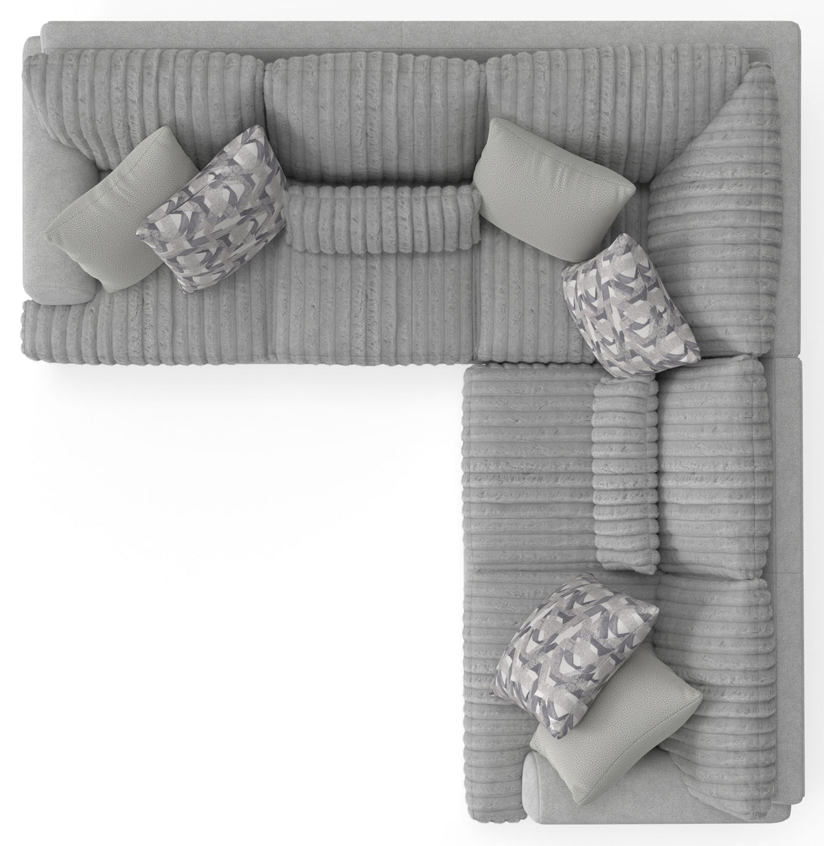 Titan - Sectional With Comfort Coil Seating And Accent Pillows Included