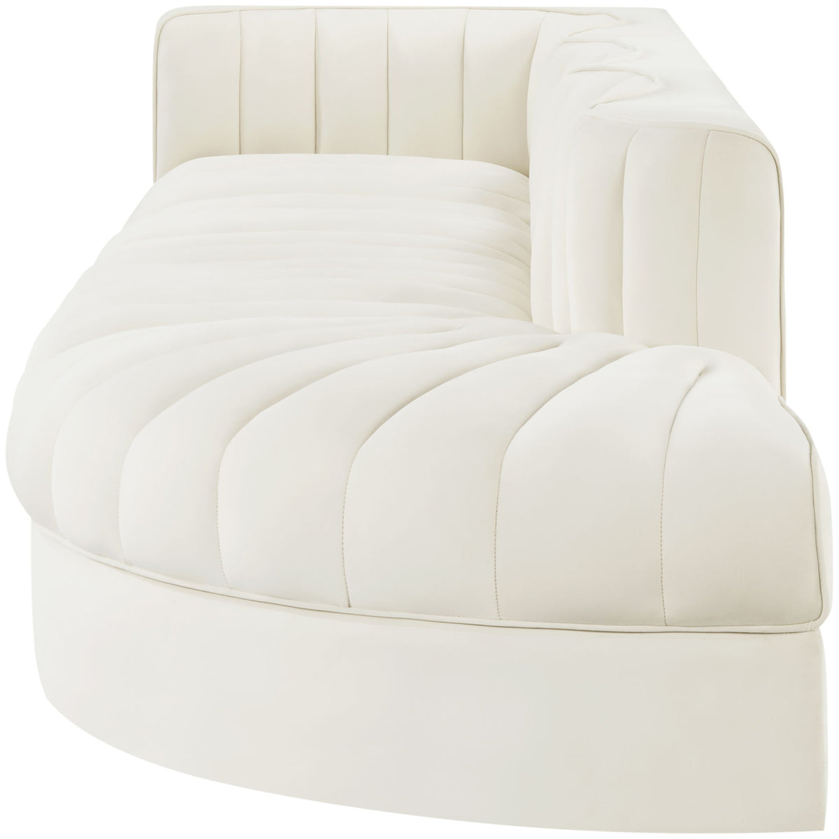 Rummi - Velvet Performance Fabric Upholstered 4 Piece Modular Sectional With Reverse Corner Chair