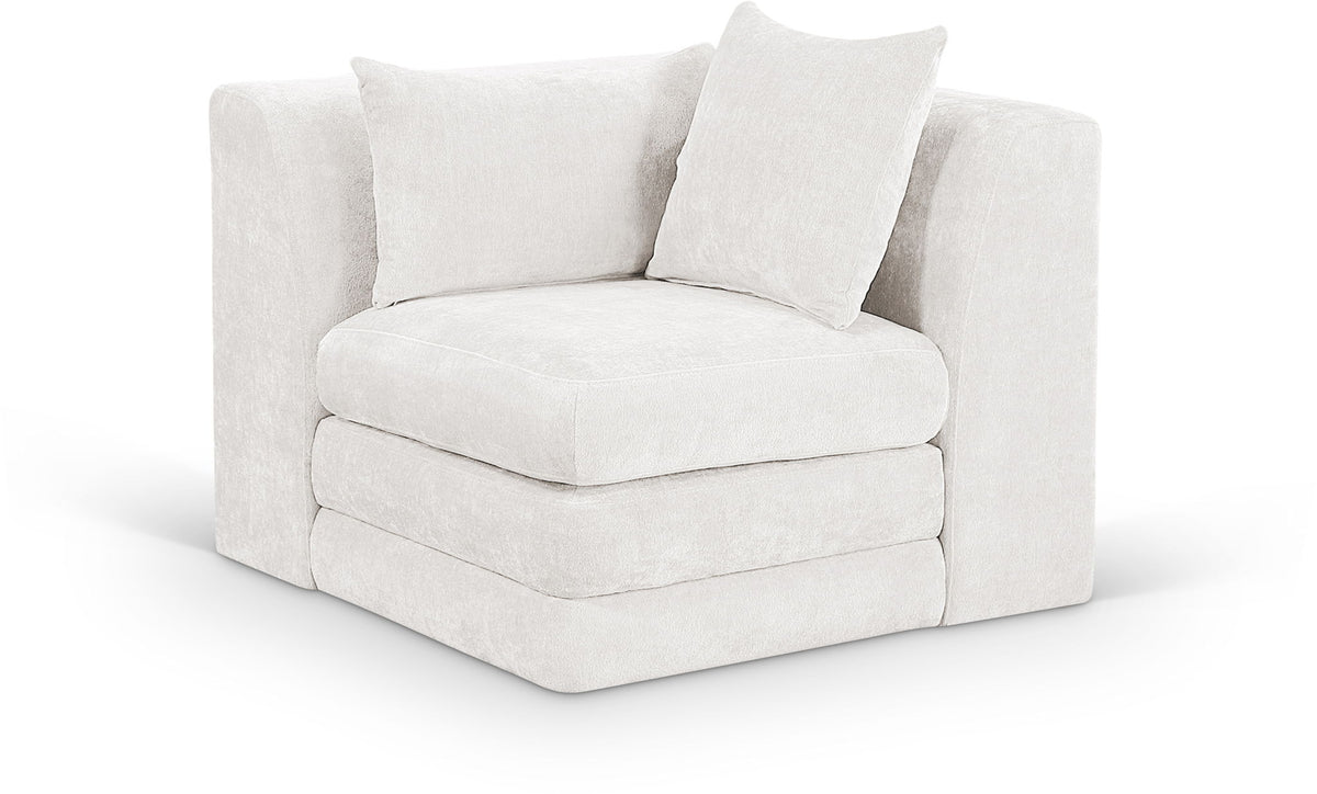 Stellar - Chenille Fabric Upholstered Modular Corner Chair