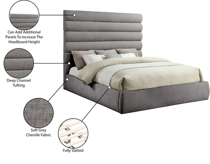 Adam - Chenille Fabric Bed With 70.5" Headboard