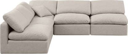 Indulge - Linen 5 Piece Modular Corner Armless Sectional