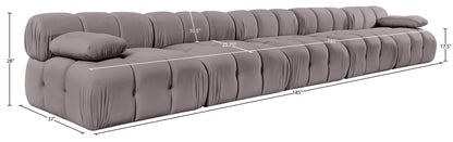 Orin - Velvet 5 Piece Modular Armless Sofa