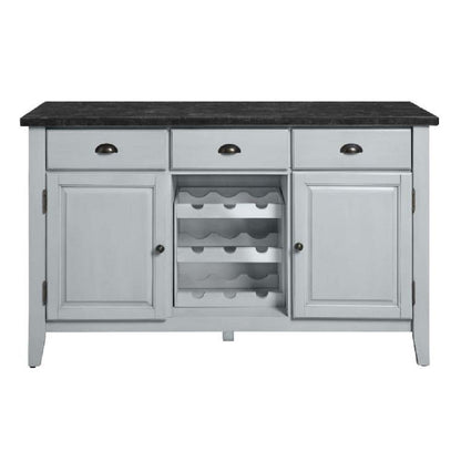 Lanton - Server - Natural Marble & Antique White