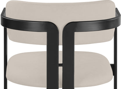 Aurum - Vegan Leather Upholstered Counter Stool With Graphite Black Base
