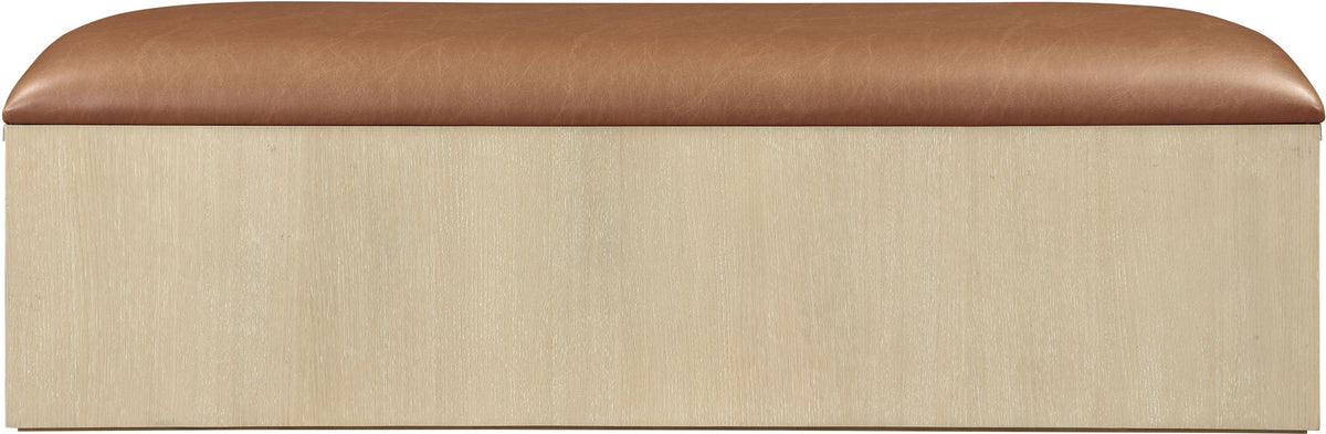 Velden - Upholstered Storage Bench With Stained Natural Base