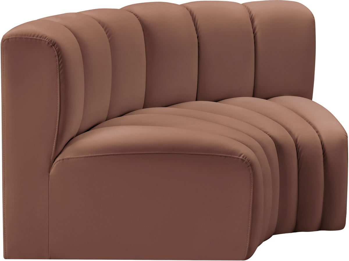 Arc - Faux Leather 2 Piece Modular Sofa