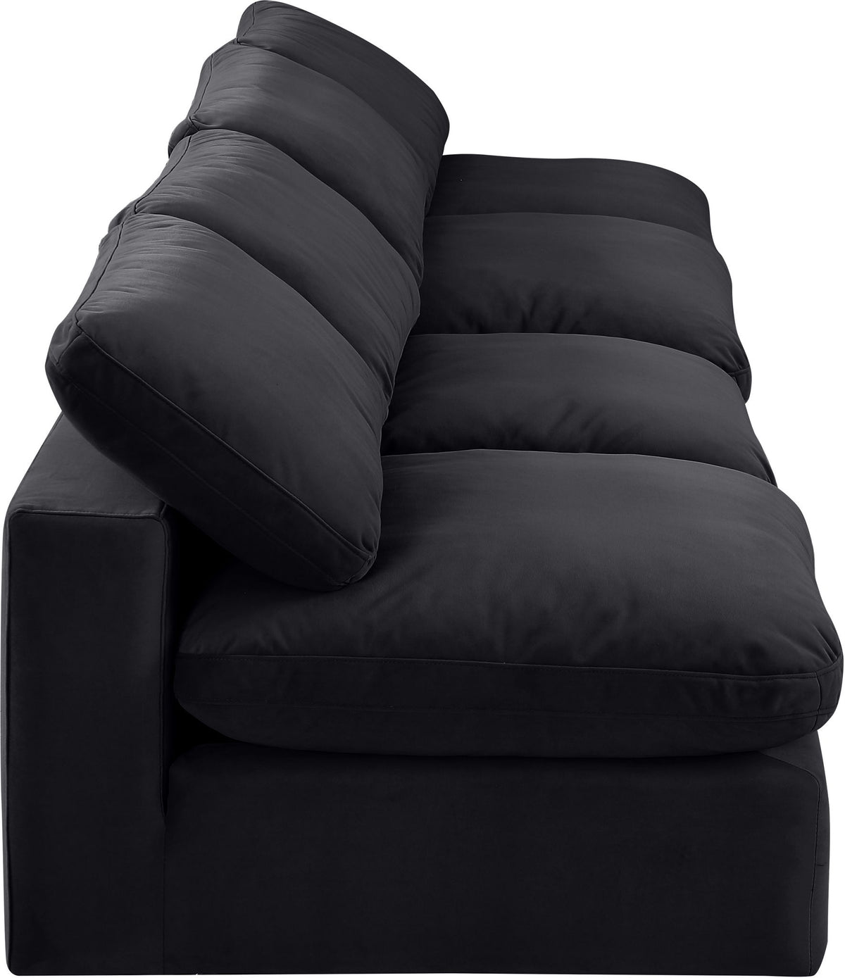 Comfy - Velvet Modular Armless Sofa 4 Seats